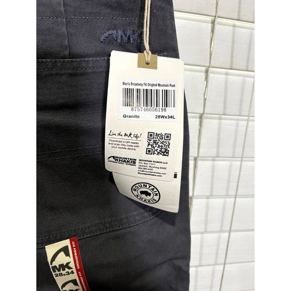 Mountain Khakis Broadway Fit Mountain Pant‎ - Size 28x34 - NWT - Picture 5 of 5